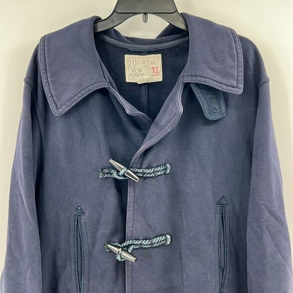 Rugby Ralph Lauren Vintage Men's Toggle Closure Coat - Navy - XL - Picture 2 of 6